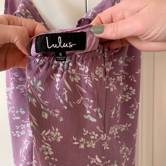 Lulus Lilac Dainty Floral Print Midi Dress - Picture 8 of 9